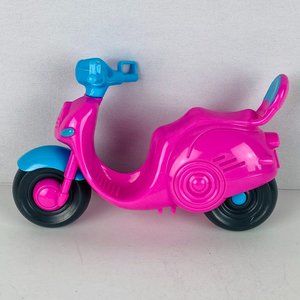 Barbie or Polly Pocket Pink Blue Scooter Moped Pretend Play Miniature Toy